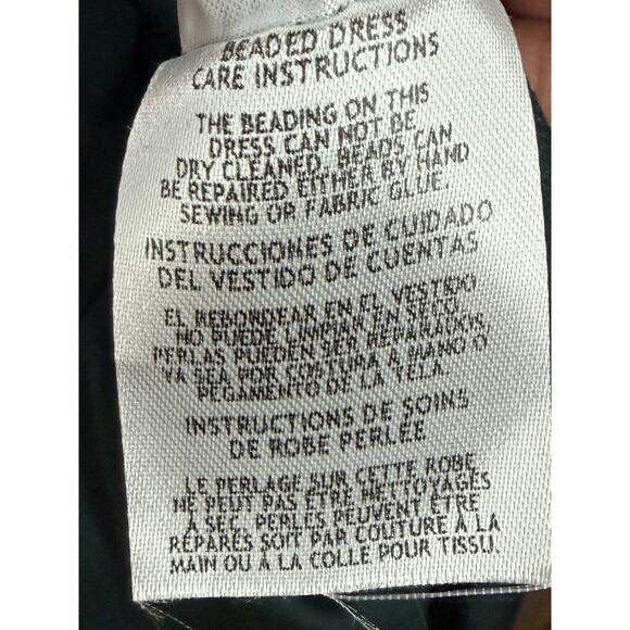 Betsy & Adam Plus "Emily" Short Scuba Crepe Beaded Flutter Sleeve Dress 18W Pine - Picture 14 of 14